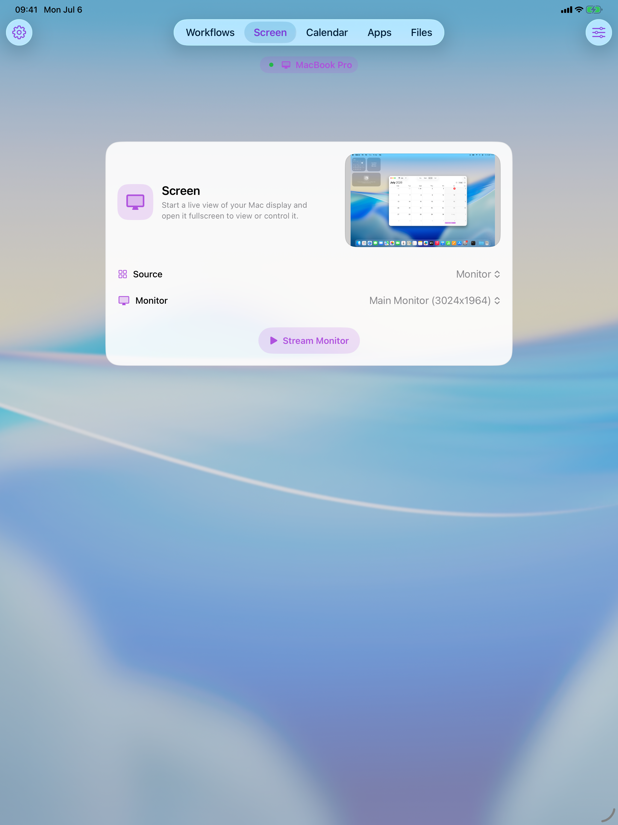 Cuevello Screen stream on iPad