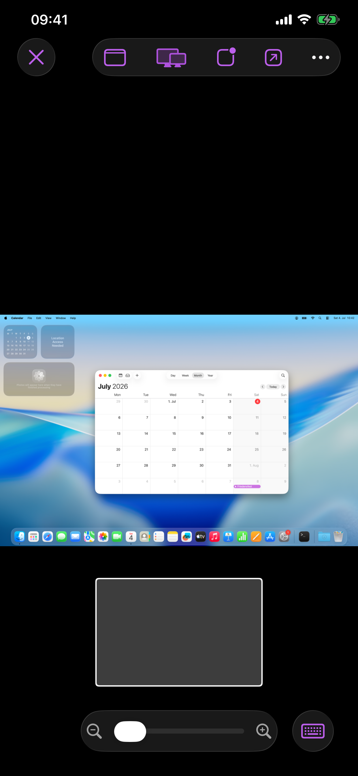 Cuevello full-screen Screen control on iPhone