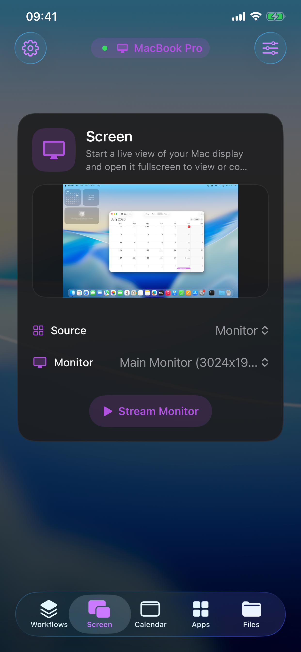 Cuevello Screen stream on iPhone